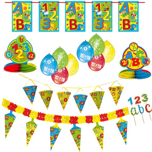 Deko tisch set schulanfang - set,